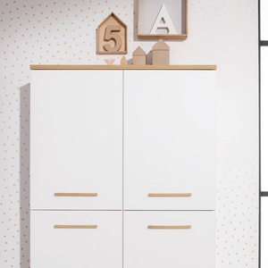 Standregal, 4 Ports OSCAR Paidi Eiche Nebraska / Weiß