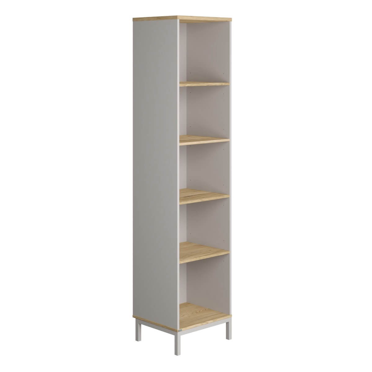 Standregal, 5 offene Fächer BENNE Paidi Eiche Montana Schiefergrau