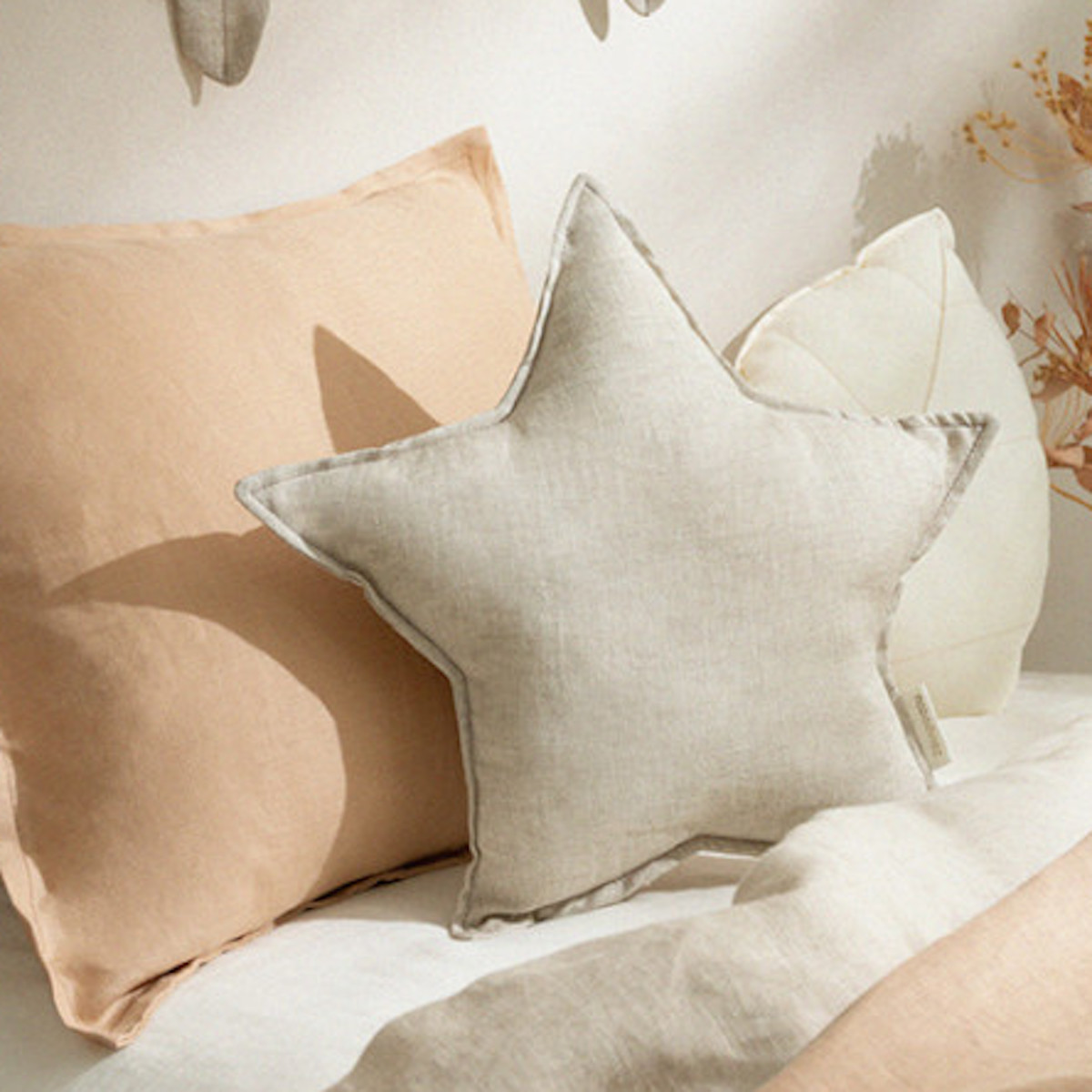 Stern Kissen LIN FRANZÖSISCH Nobodinoz Greige