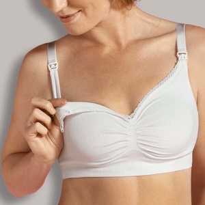 Still-BH ohne Nähte Bio-Baumwolle L Carriwell Naturweiß