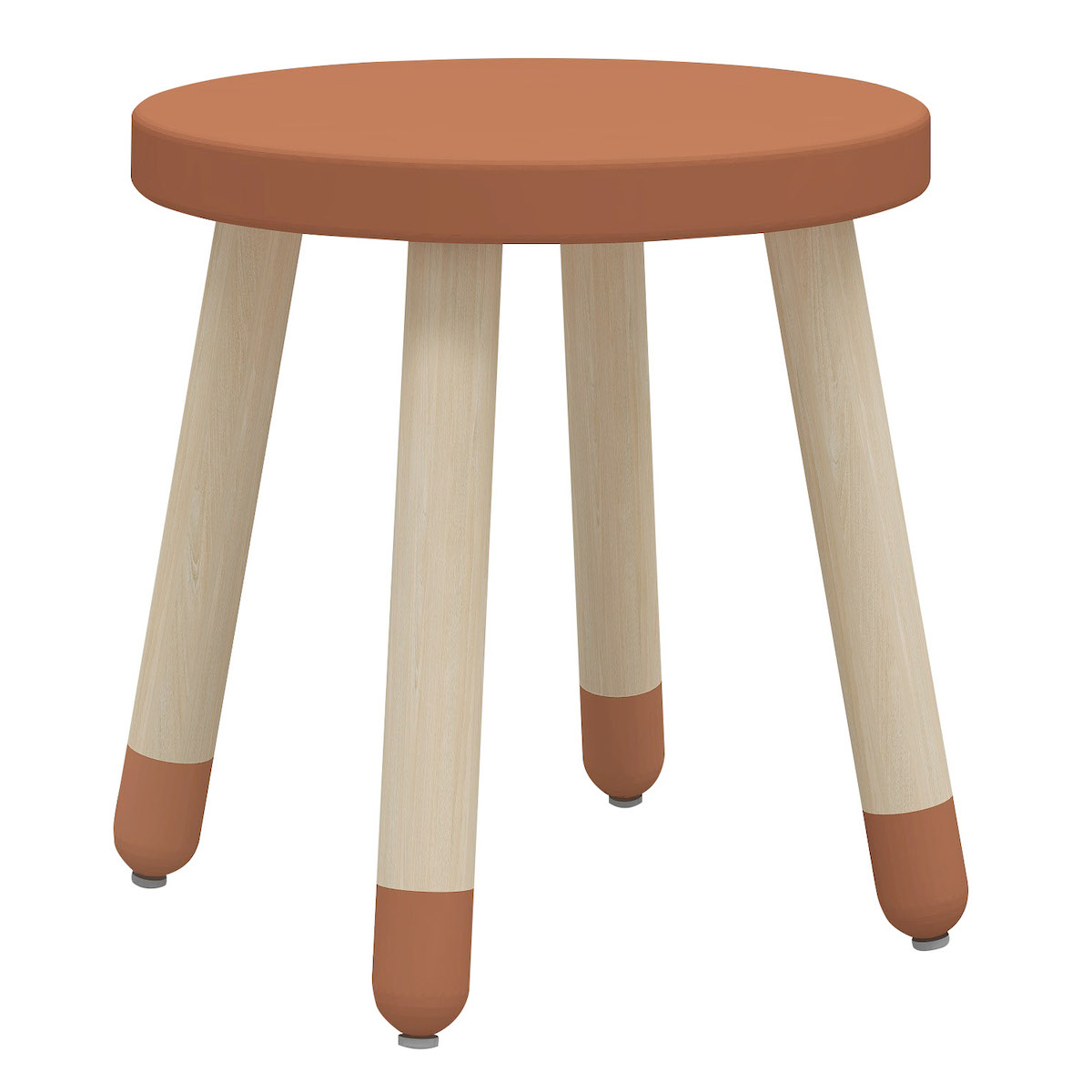 Stool DOTS Ø30x30cm  Blush MDF painted seat    Ash legs Flexa