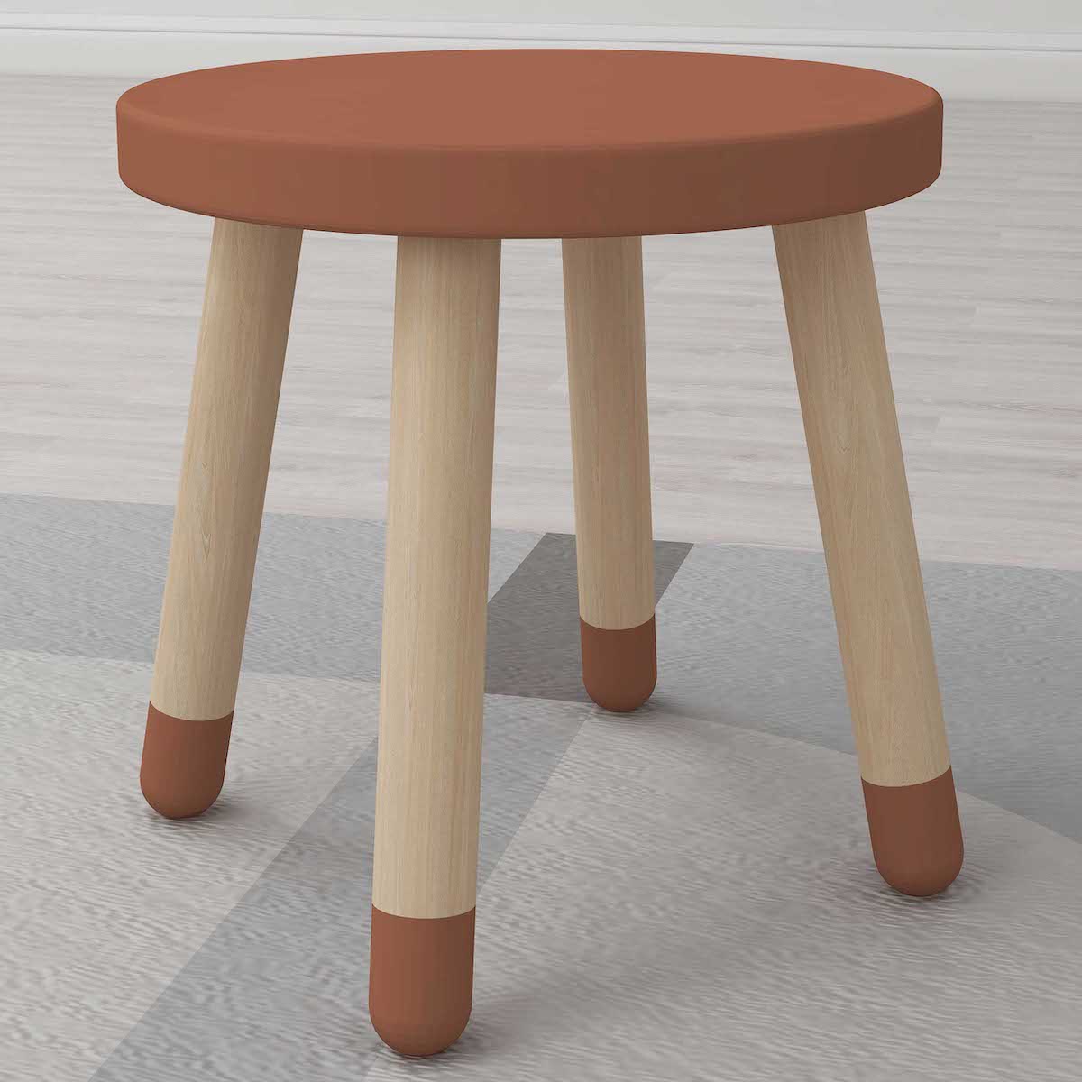 Stool DOTS Ø30x30cm  Blush MDF painted seat    Ash legs Flexa