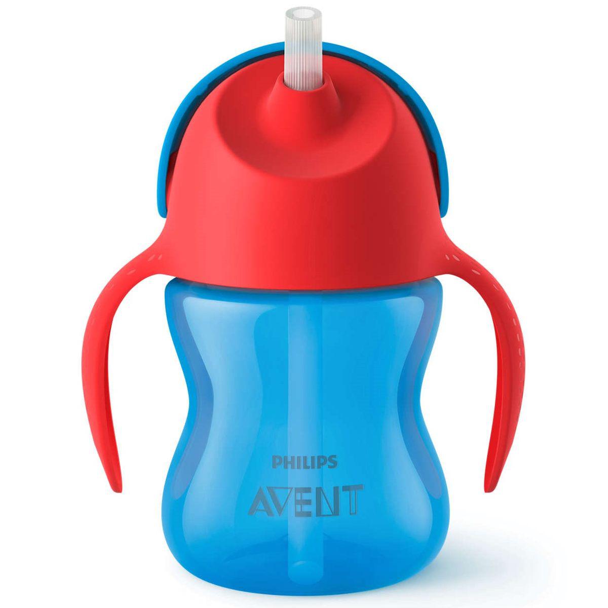 Strohhalmbecher 200ml BOY Avent blau