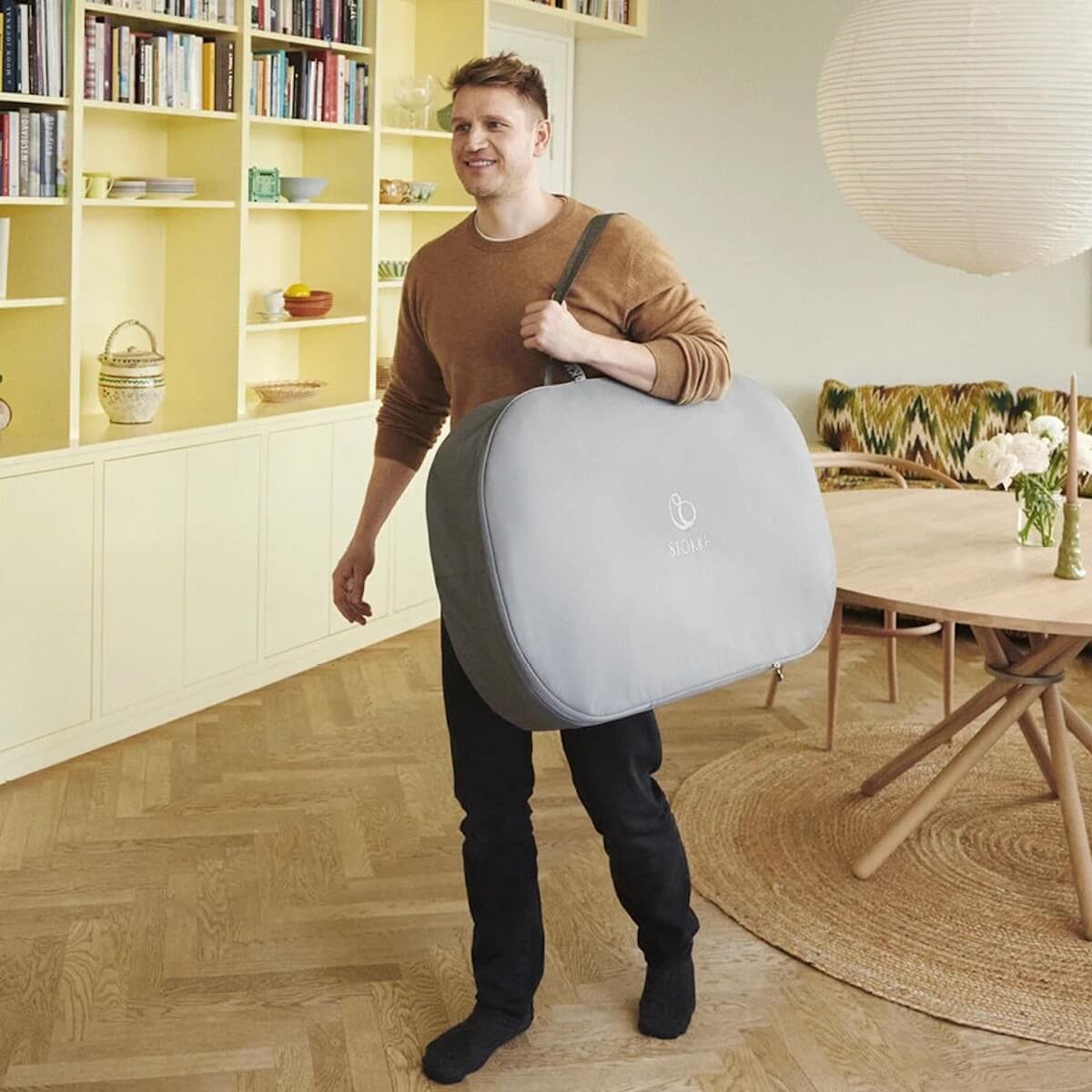 Stubenbett mit Matratze SNOOZI Stokke sandy beige