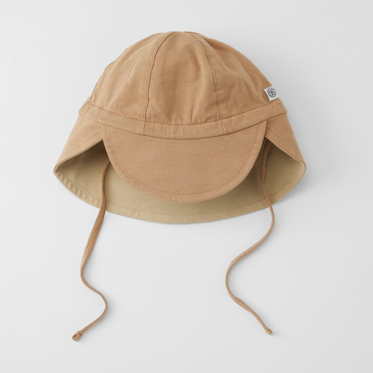 Sun Hat (reversibel) 6-12m Cloby Peanut Brown Sandy Beach