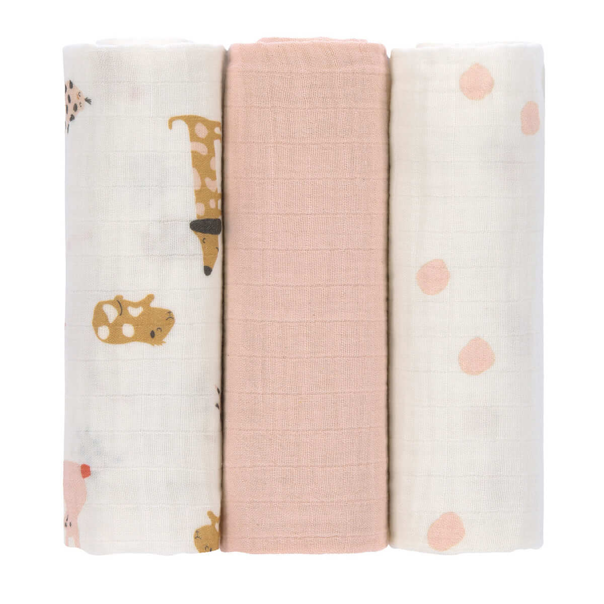 Swaddle & Burp Blanket L Little Mateys Laessig spicy orange 3st ass. 85x85cm