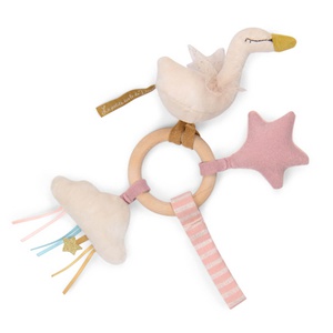 Swan wooden ring rattle La Petite Ecole de Danse Moulin Roty