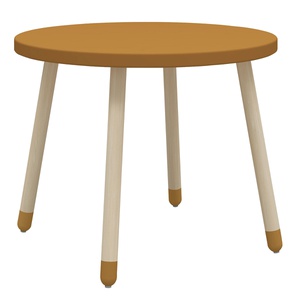 Table DOTS Ø60x47cm  Mustard MDF painted top     Ash legs Flexa