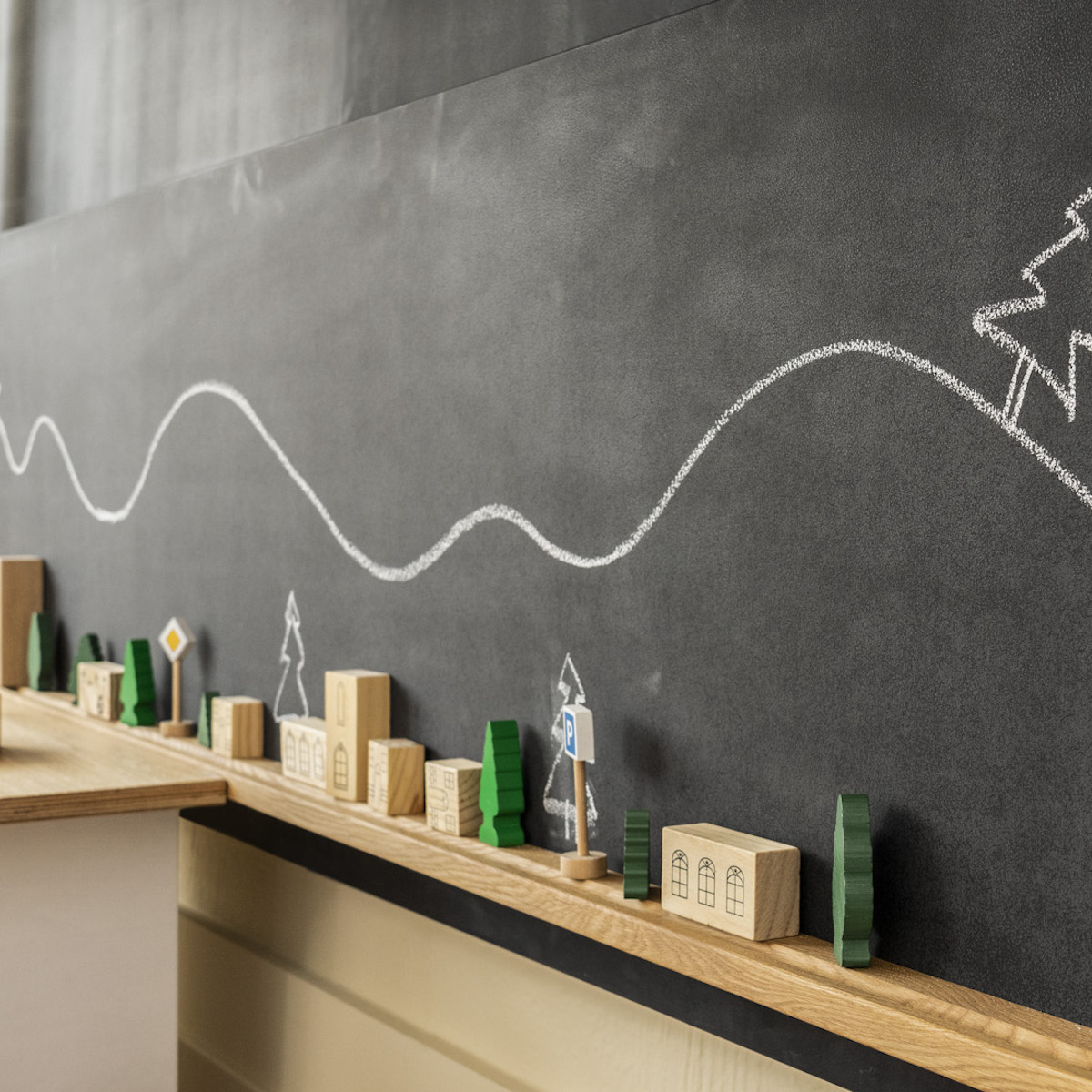 Tafel groß Bauteil 1stk KASVA Mdf Schultafel-schwarz