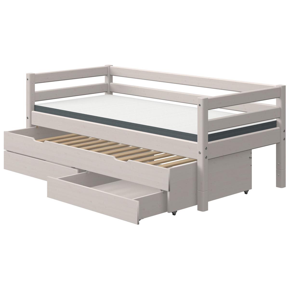 Tagesbett 90x200cm Ausziehbett 2 Schubladen CLASSIC Flexa grey washed