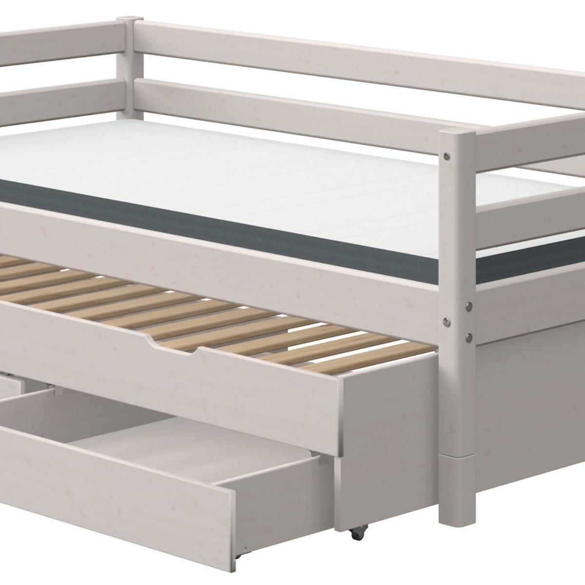 Tagesbett 90x200cm Ausziehbett 2 Schubladen CLASSIC Flexa grey washed