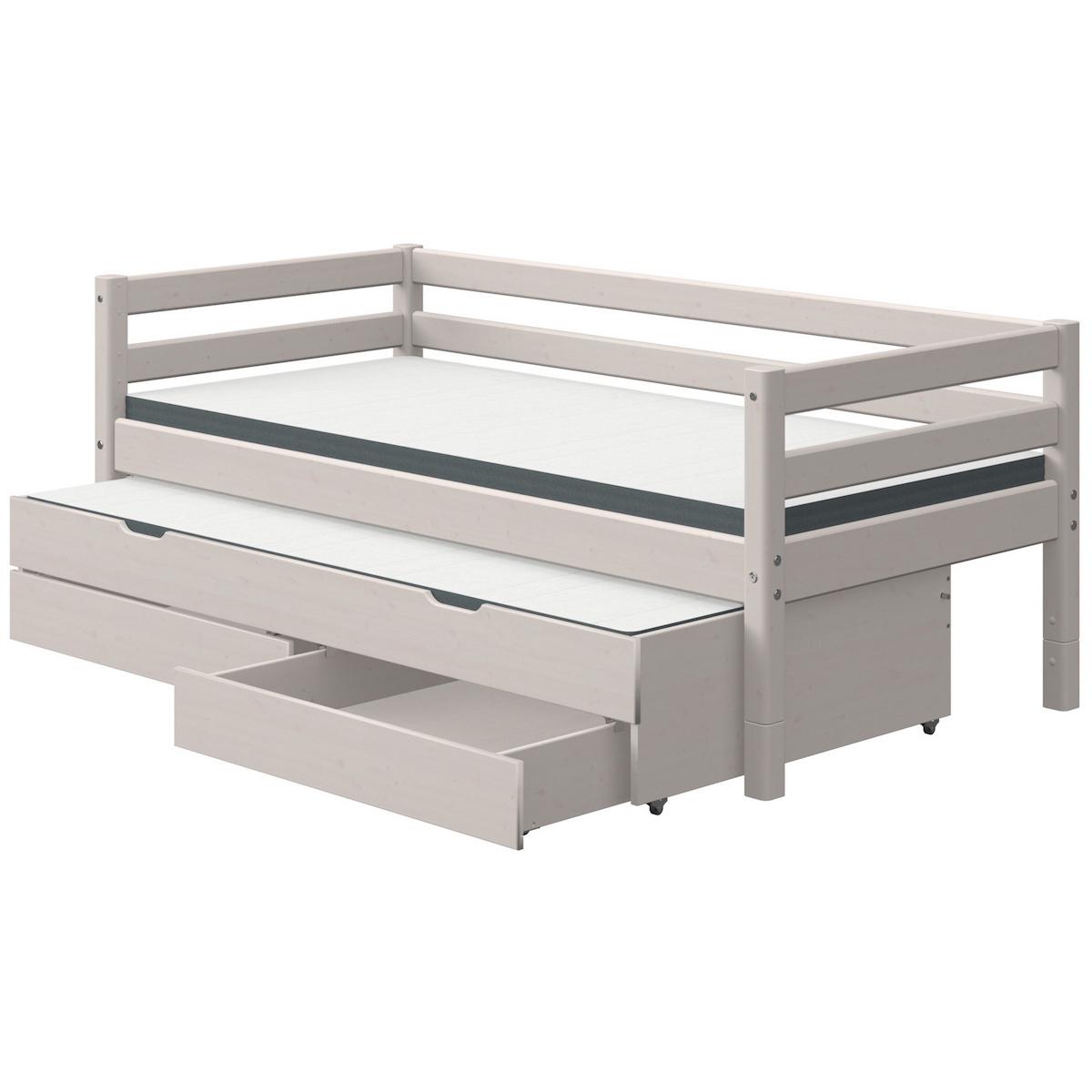 Tagesbett 90x200cm Ausziehbett 2 Schubladen CLASSIC Flexa grey washed