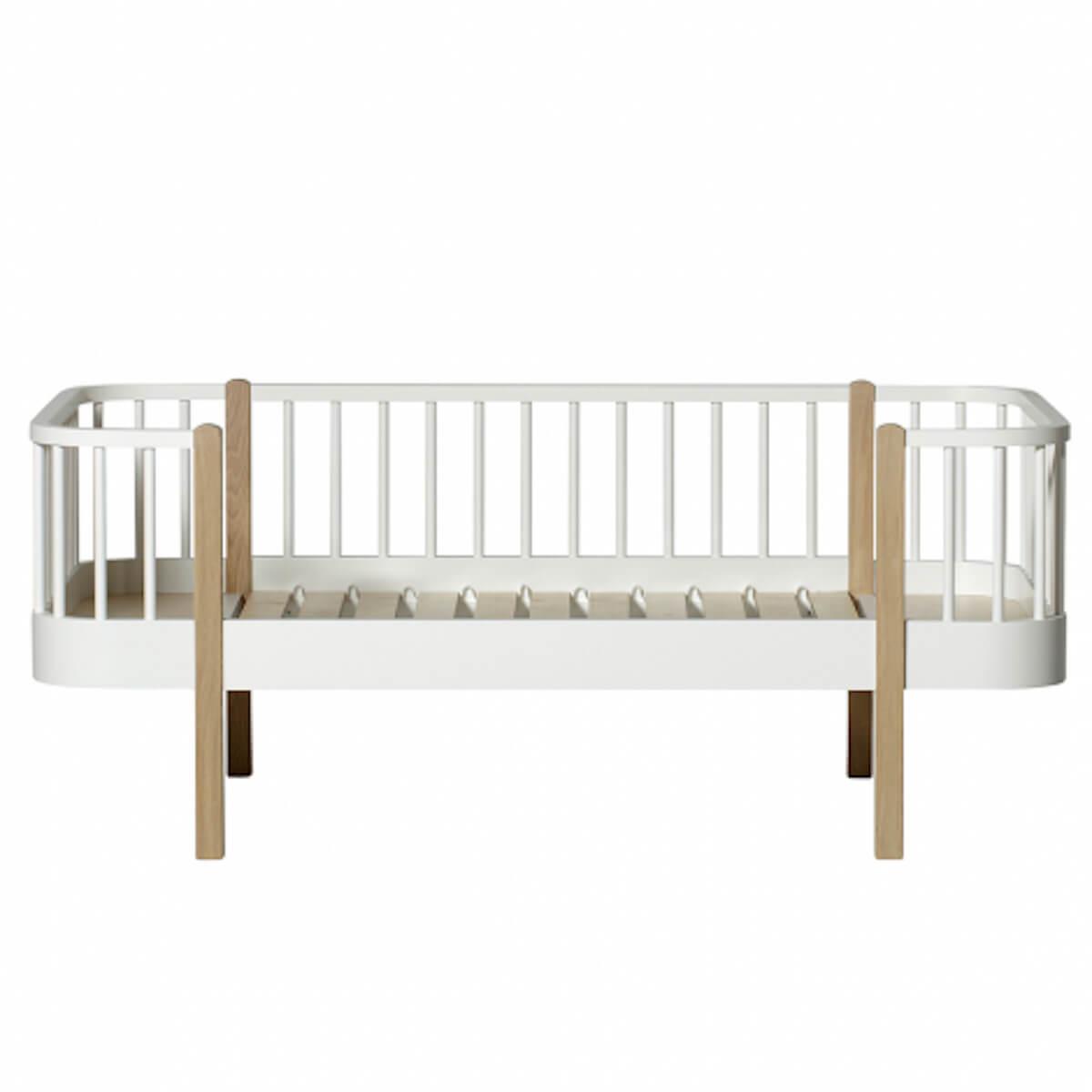 Tagesbett mitwachsend 90x160cm WOOD ORIGINAL Oliver Furniture weiß-Eiche