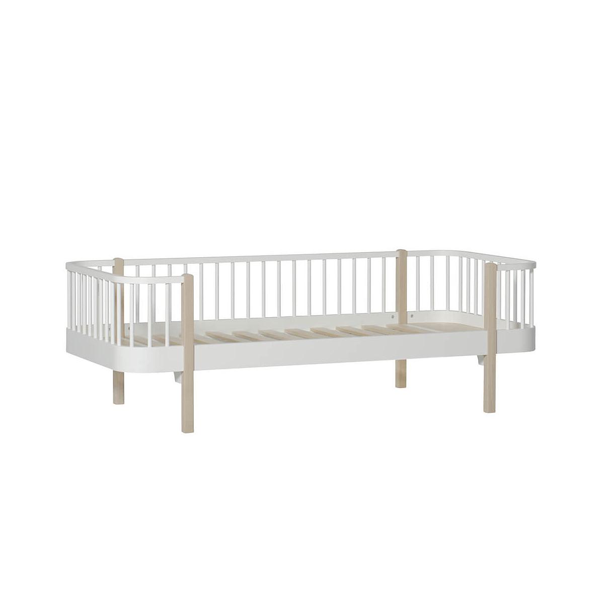 Tagesbett mitwachsend 90x200cm WOOD ORIGINAL Oliver Furniture weiß-Eiche