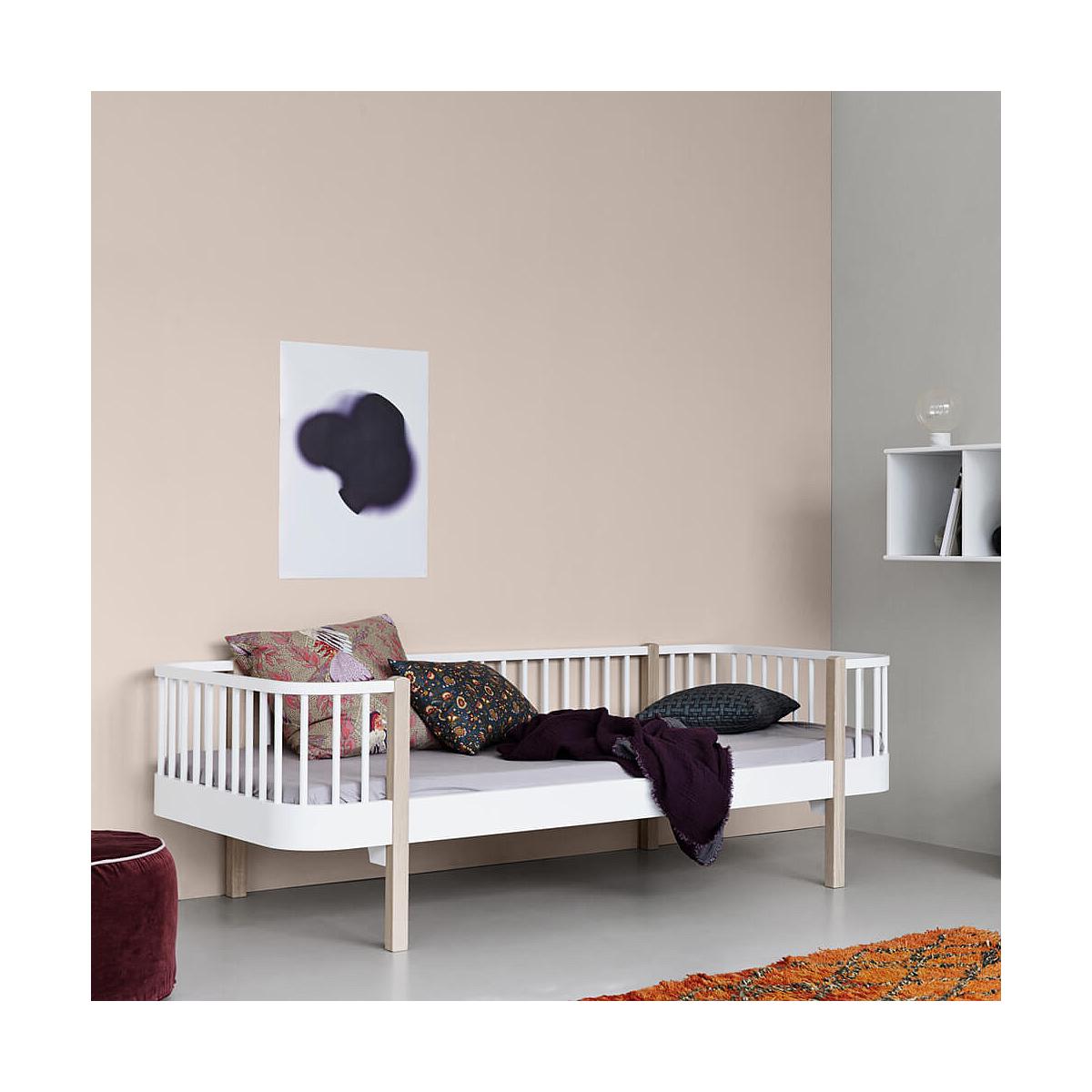 Tagesbett mitwachsend 90x200cm WOOD ORIGINAL Oliver Furniture weiß-Eiche