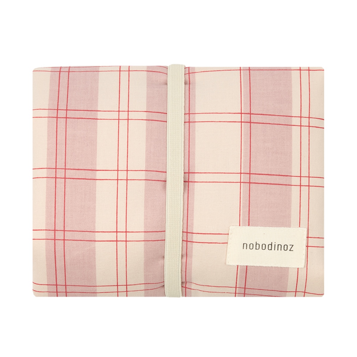 Tapis à langer STORIES Édition limitée 45x65cm Nobodinoz powder red checks