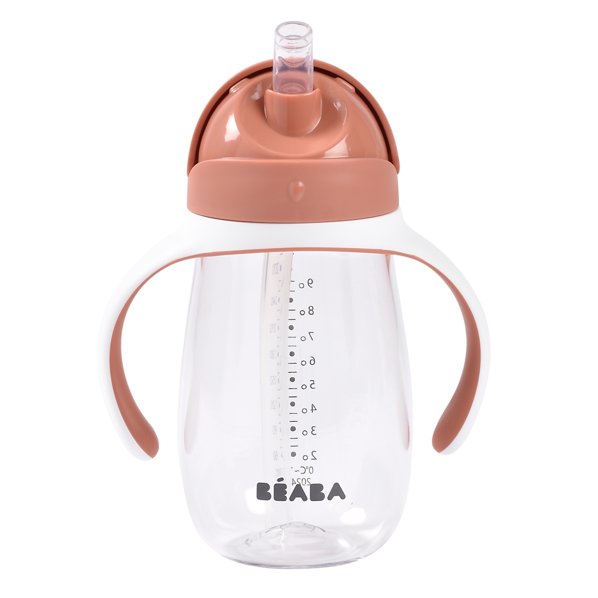 Tasse Strohhalm 300ml Beaba terracota