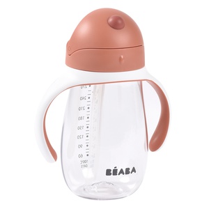 Tasse Strohhalm 300ml Beaba terracota