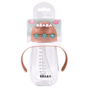 Tasse Strohhalm 300ml Beaba terracota