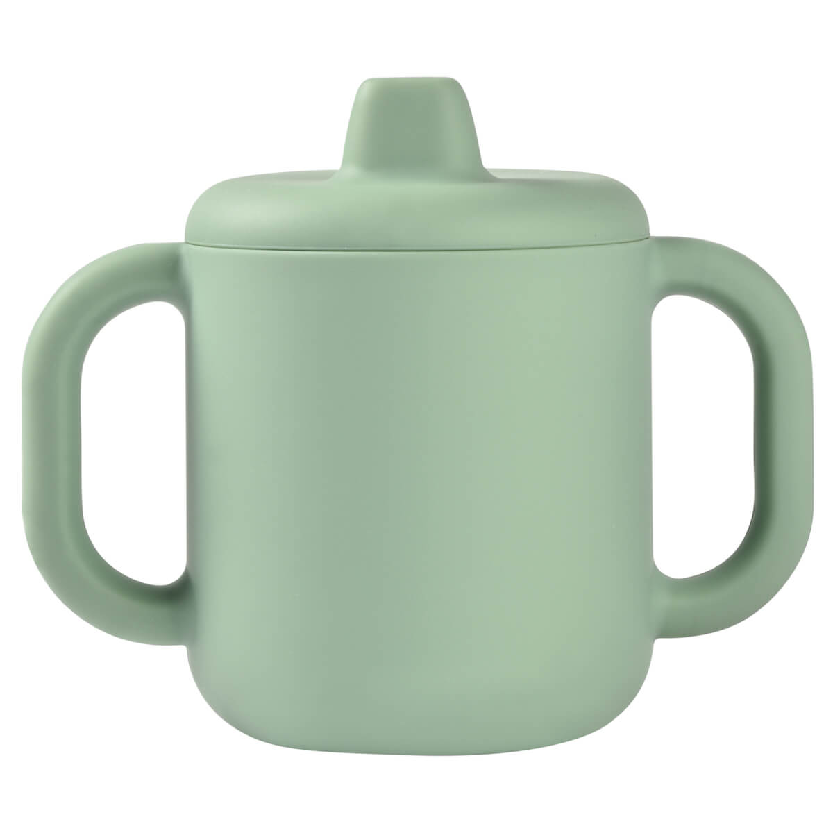 Taza silicona aprendizaje Beaba verde salvia
