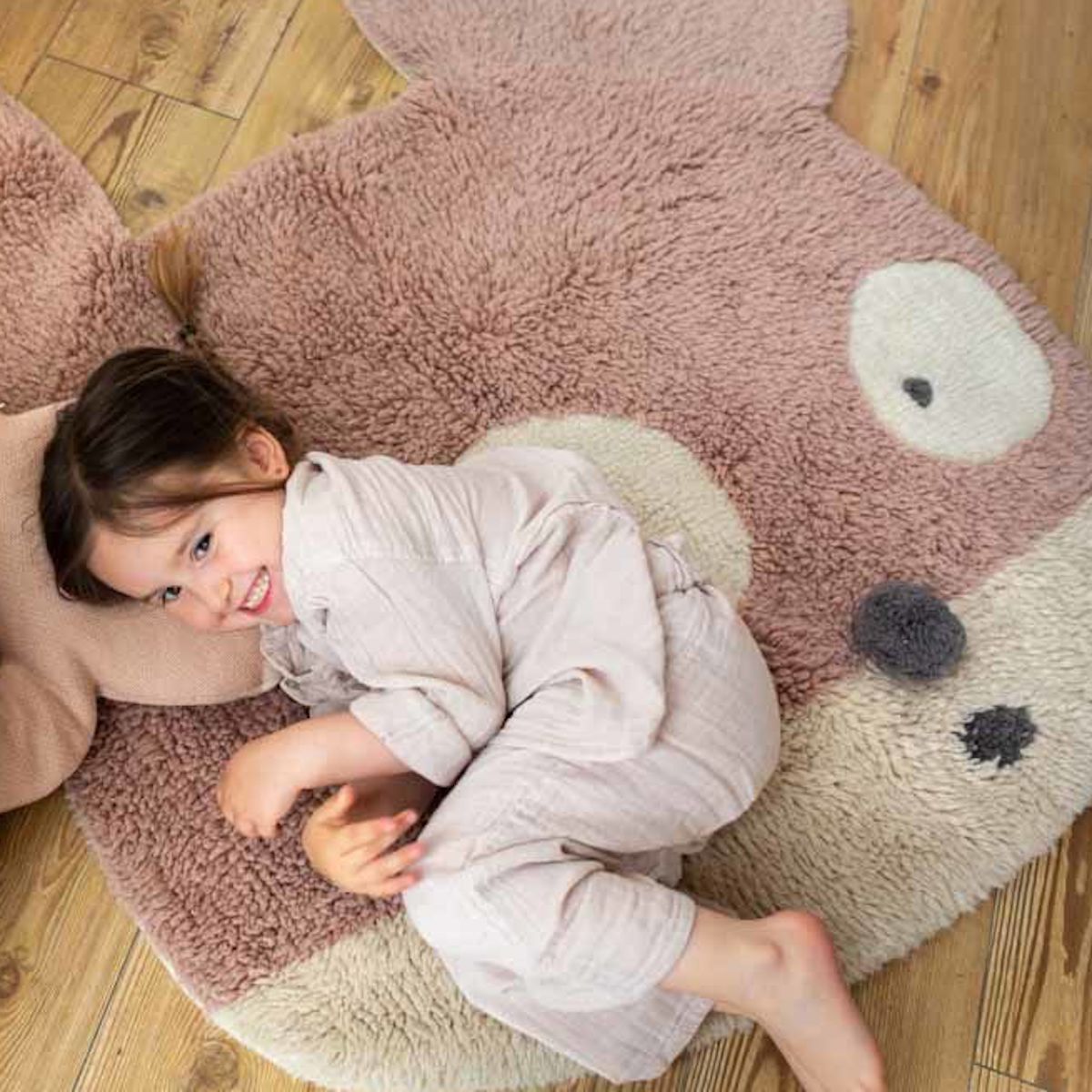 Teppich 100 x 120 cm Miss Mighty Mouse Lorena Canals Woolable