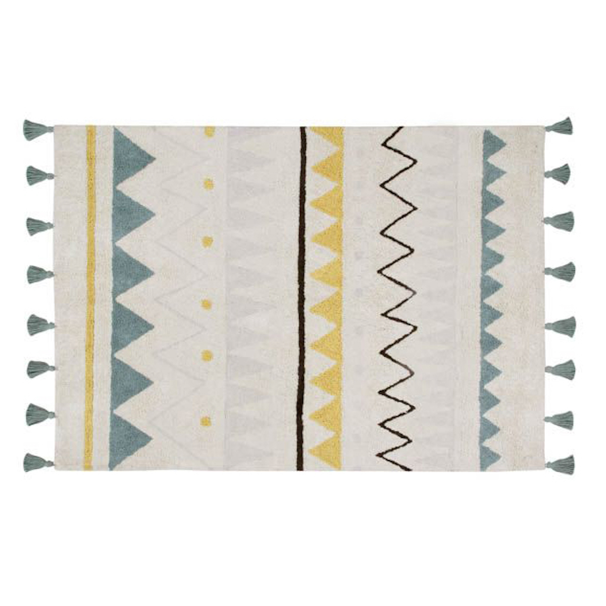 Teppich 140x200 cm AZTECA Lorena Canals natural-vintage blue