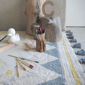 Teppich 140x200 cm AZTECA Lorena Canals natural-vintage blue