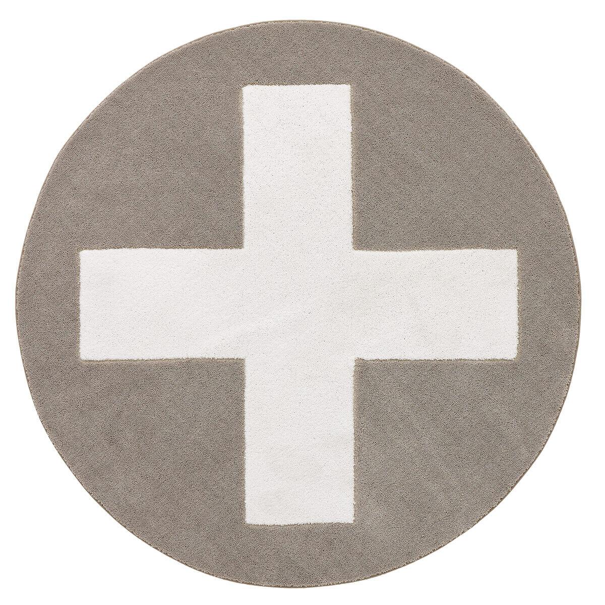 Teppich rund 133cm GREY X, 3D HANDCARVING Lifetime