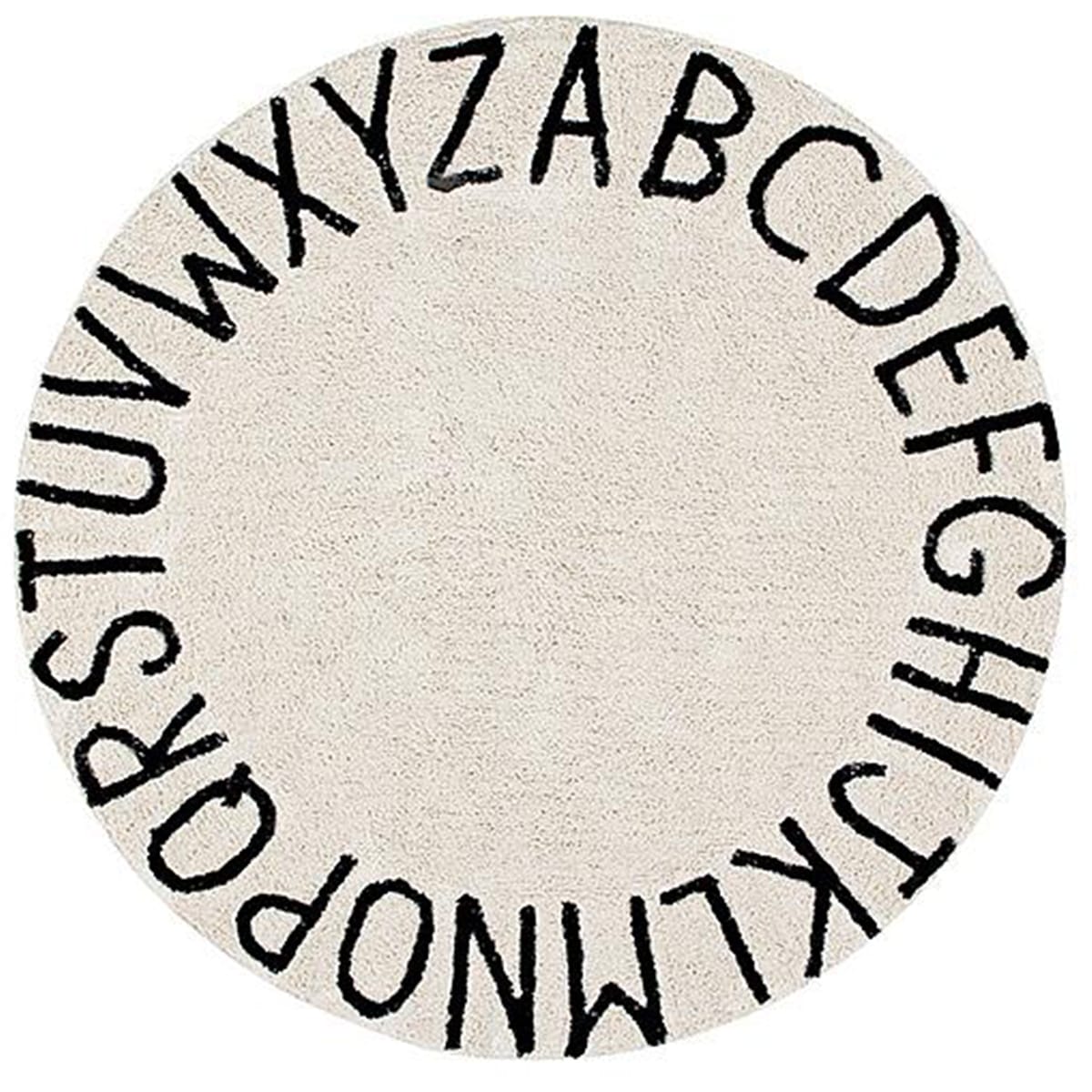 Teppich rund 150cm ABC Lorena Canals natural-black