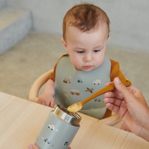 Tilda Silikon Lätzchen 2er-Pack Einheitsgröße Liewood Fahrzeuge-taubenblau mix NOOS