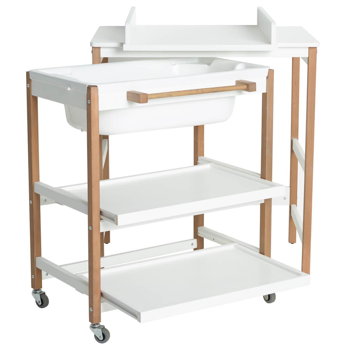 Tischbad wechseln SMART Quax weiß-natur