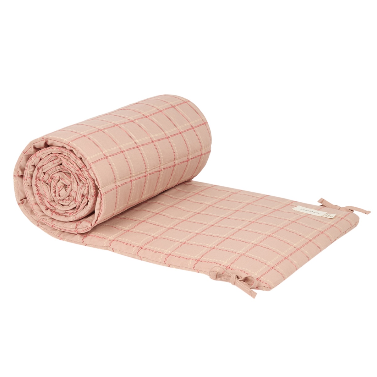 Tour de lit NEST STORIES Édition limitée 32x207cm Nobodinoz pink red checks