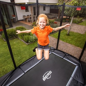 Trampolin 280cm Regular ULTIM FAVORIT + Safety Net Comfort Berg grey