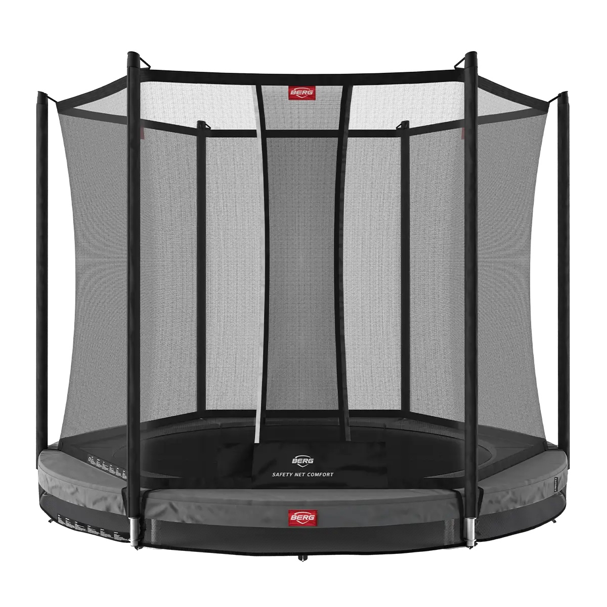 Trampolin 330cm InGround FAVORIT + Safety Net Comfort Berg grey