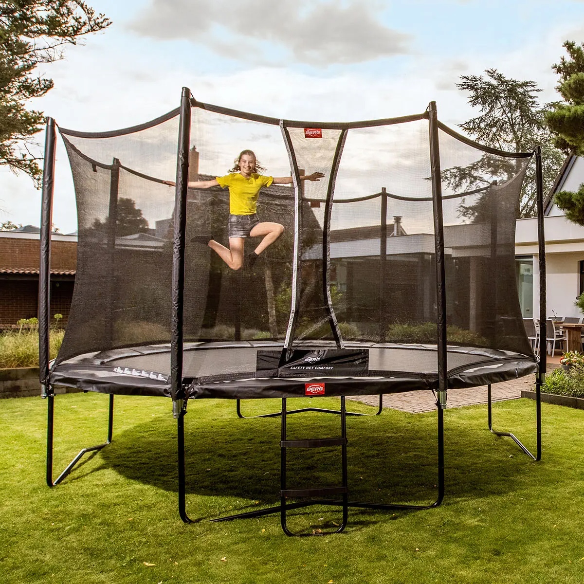 Trampolin 330cm Regular FAVORIT + Safety Net Comfort Berg grey
