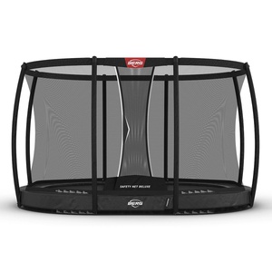Trampolin 350cm InGround GRAND CHAMPION + Safety Net Deluxe Berg grey