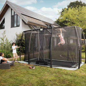 Trampolin 410cm FlatGround ULTIM CHAMPION ECO + Safety Net Deluxe XL Berg