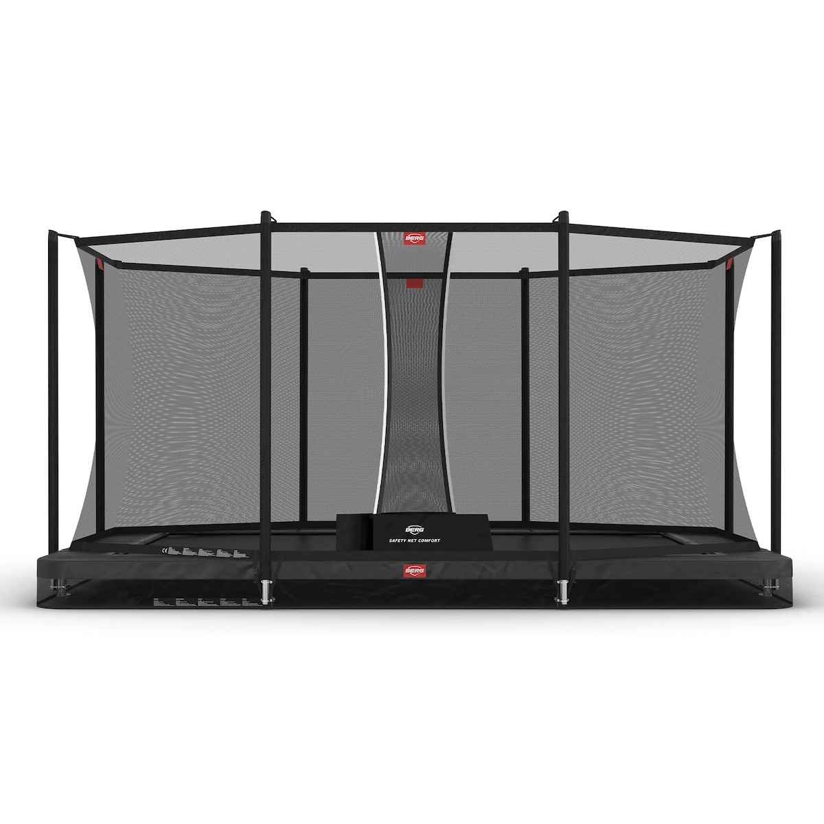 Trampolin 410cm InGround ULTIM FAVORIT + Safety Net Comfort Berg grey