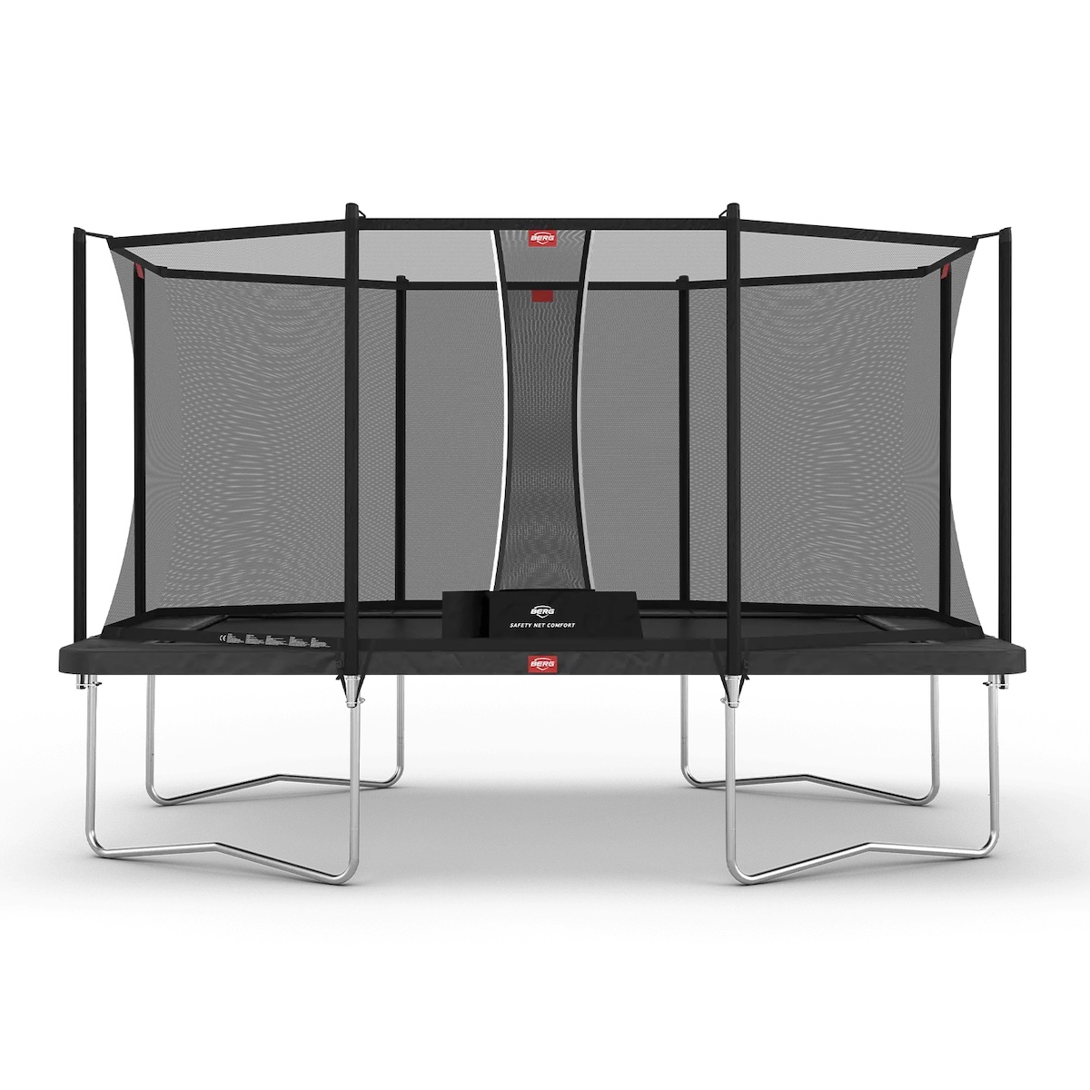 Trampolin 410cm Regular ULTIM FAVORIT + Safety Net Comfort Berg grey