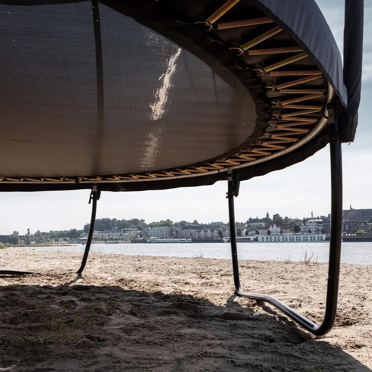 Trampolin 430cm CHAMPION Regular Berg grey + Safety net deluxe