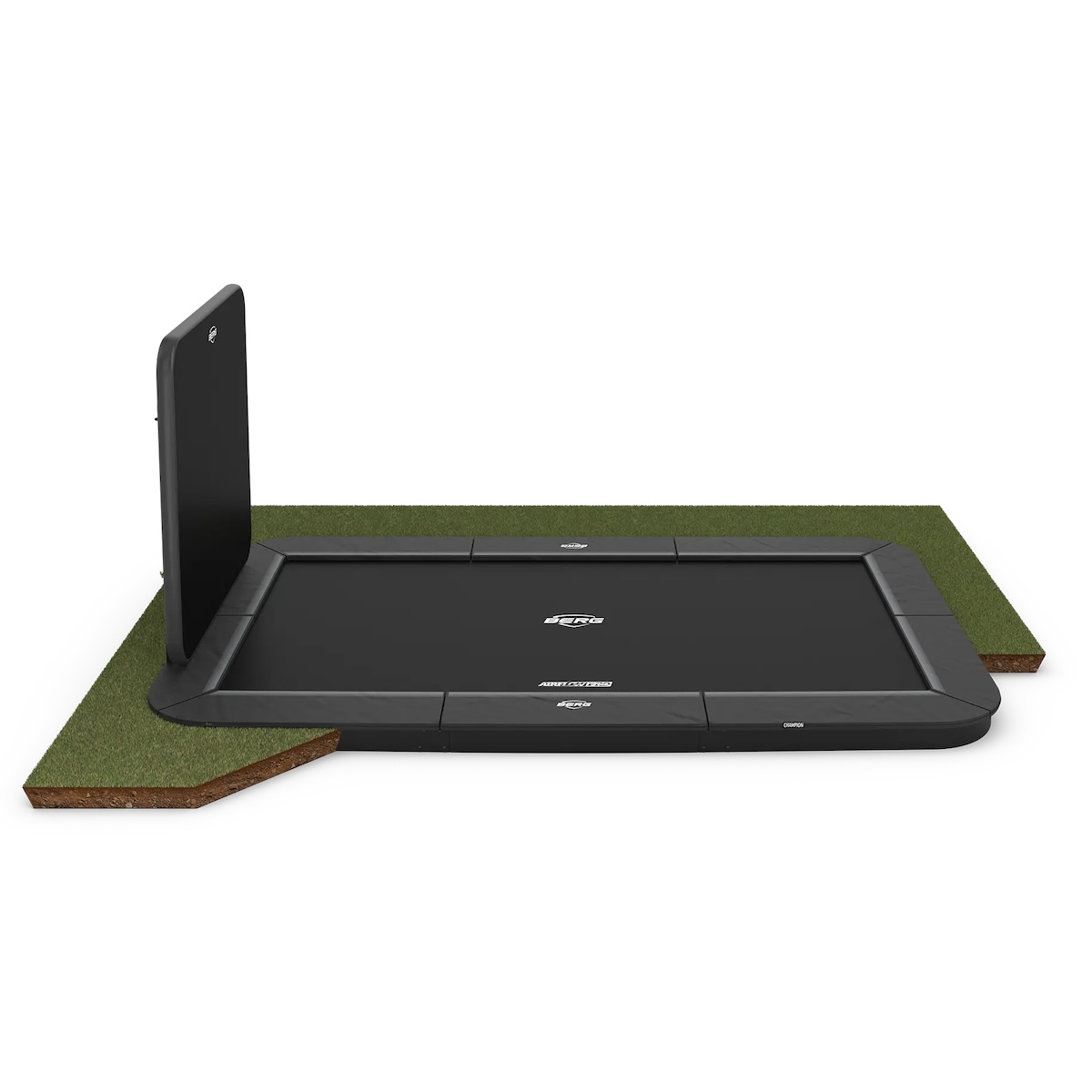 Trampolin 500cm FlatGround SPORTS ULTIM CHAMPION + AeroWall Berg grey