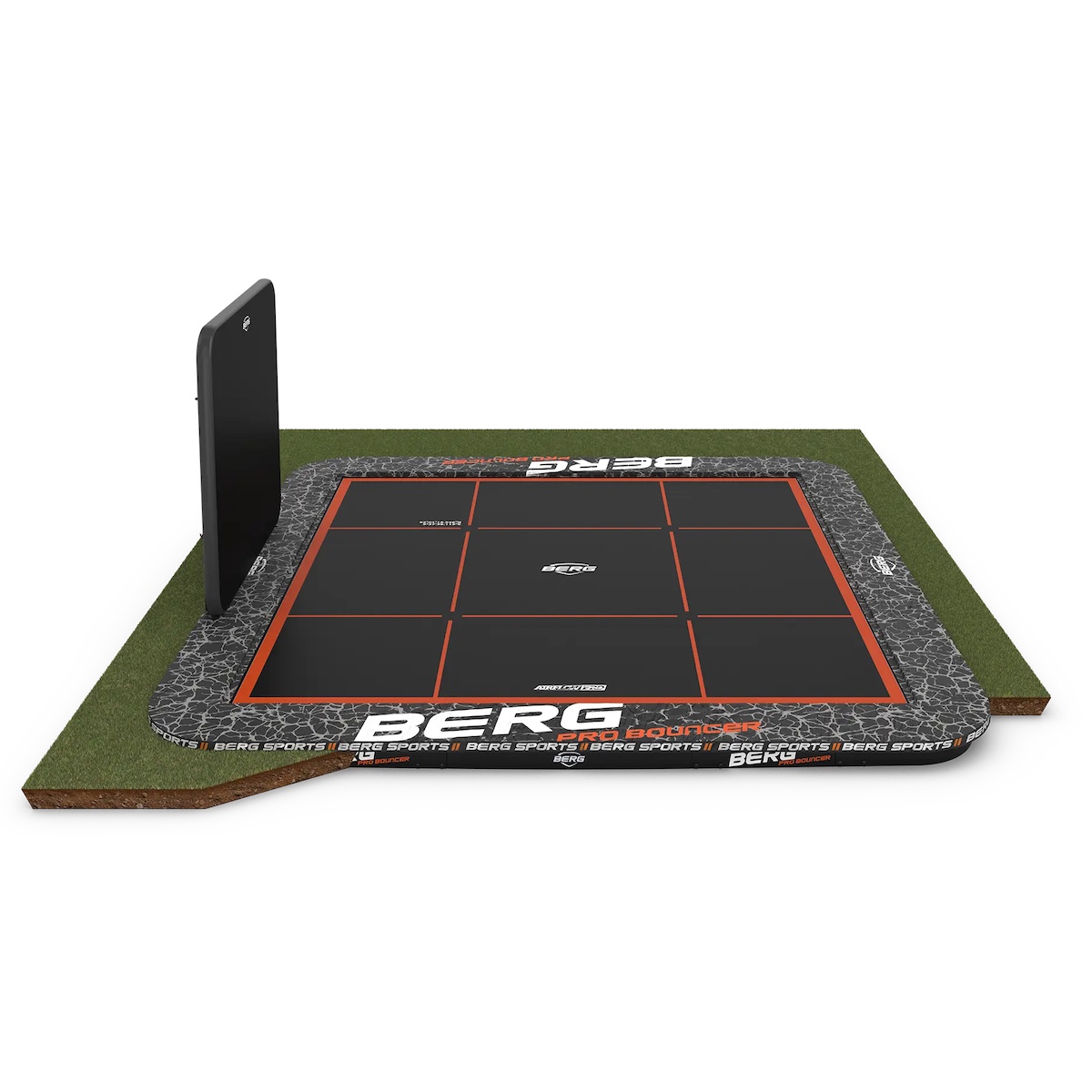 Trampolin 5x5 FlatGround SPORTS ULTIM PRO BOUNCER + AeroWall Berg