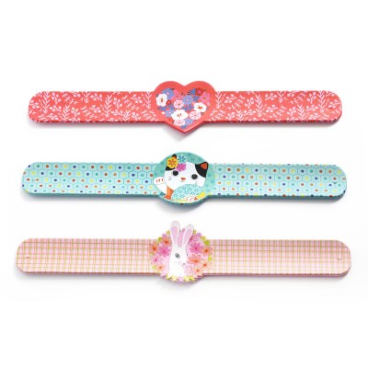Tresors Bracelets enrouleur Coeur, Chat, lapin Djeco