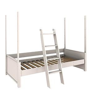 Umbausatz 3 halbhoch-Etagenbett KASVA Buche massiv weiß-lackiert