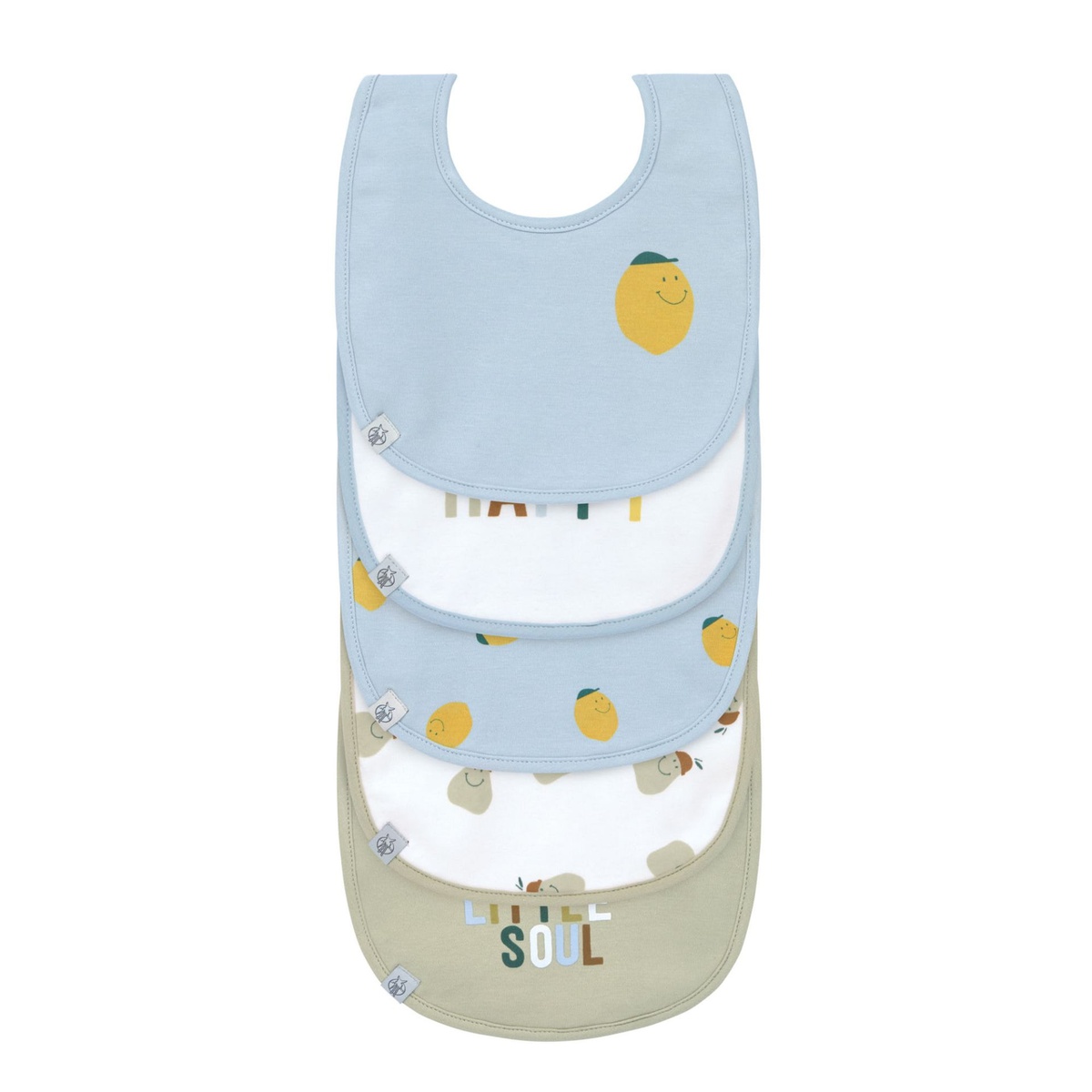 Value Pack Bib 5pcs Happy Fruits Zitrone Laessig