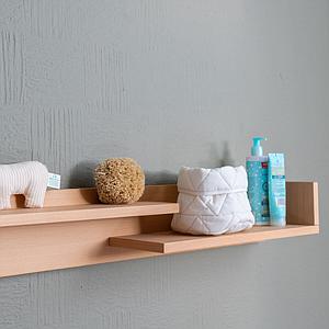 Wandbord 15x93x17cm 2-geteilt DESTYLE de Breuyn Buchenfurnierte Spanplatte natur geölt