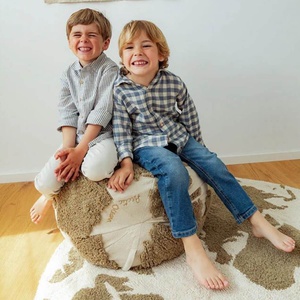 Waschbarer Teppich 120 cm RugCycled WELTKARTE Lorena Canals