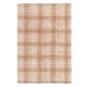 Waschbarer Teppich 140x190cm TARTAN Wouf wouf Lorena Canals rose