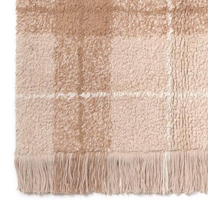 Waschbarer Teppich 140x190cm TARTAN Wouf wouf Lorena Canals rose