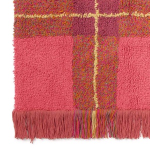 Waschbarer Teppich 90x120cm TARTAN Vintage Wouf wouf Lorena Canals red